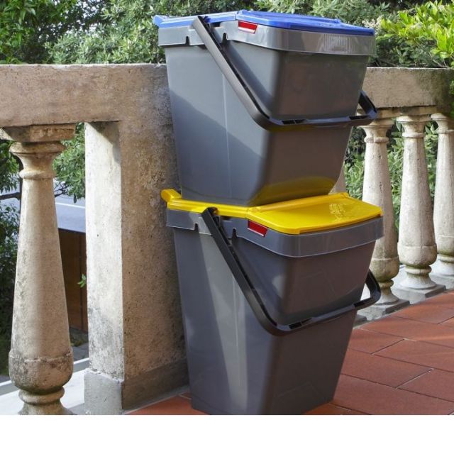 Stackable recycling bins - Organic Waste Revolution: FOGO Bin Bio-Filter Lid Stackable recycling bins